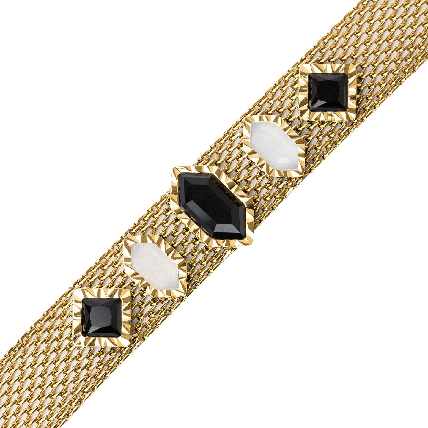 Pulsera Gleam malla Negro Anartxy