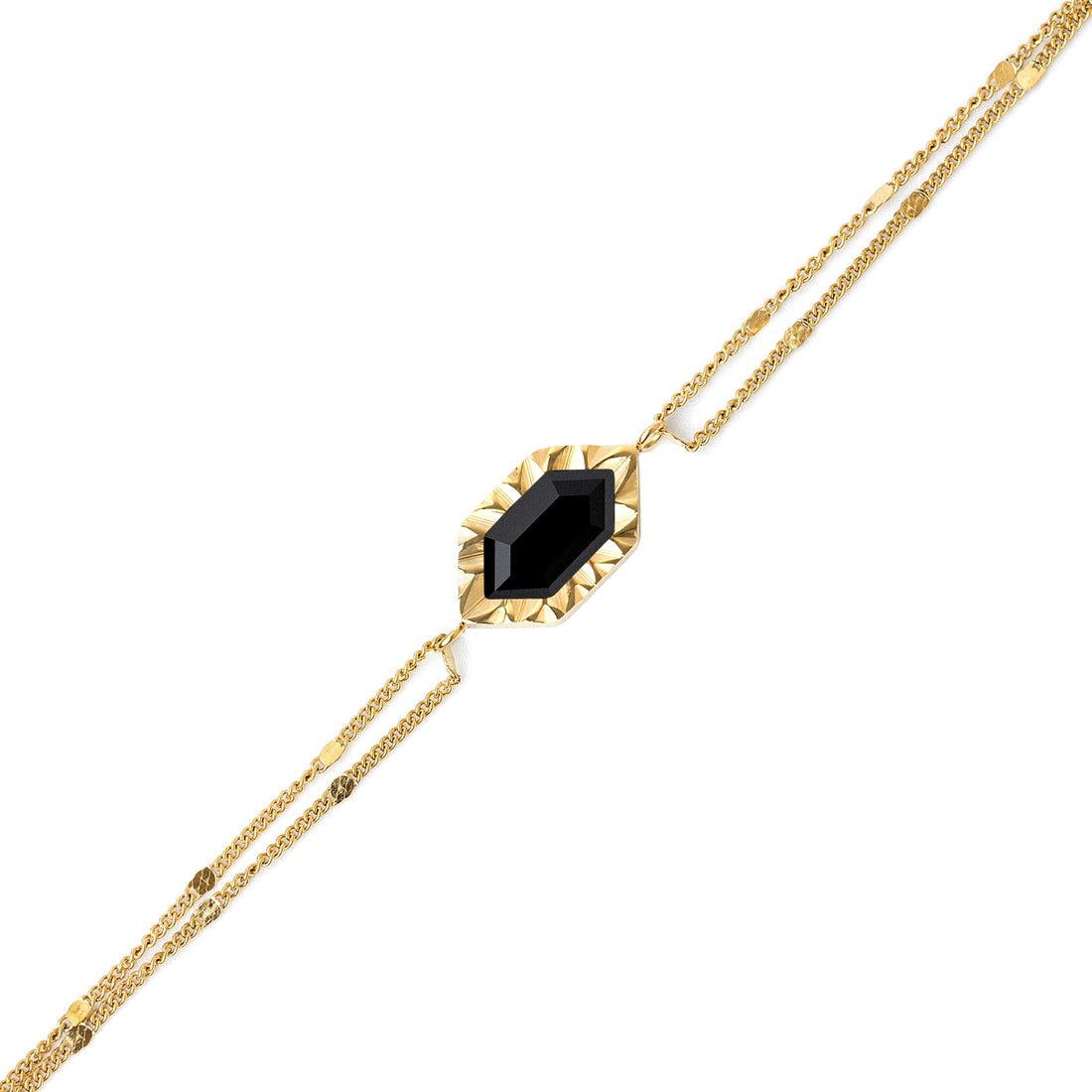 Pulsera Gleam piedra Negro Anartxy