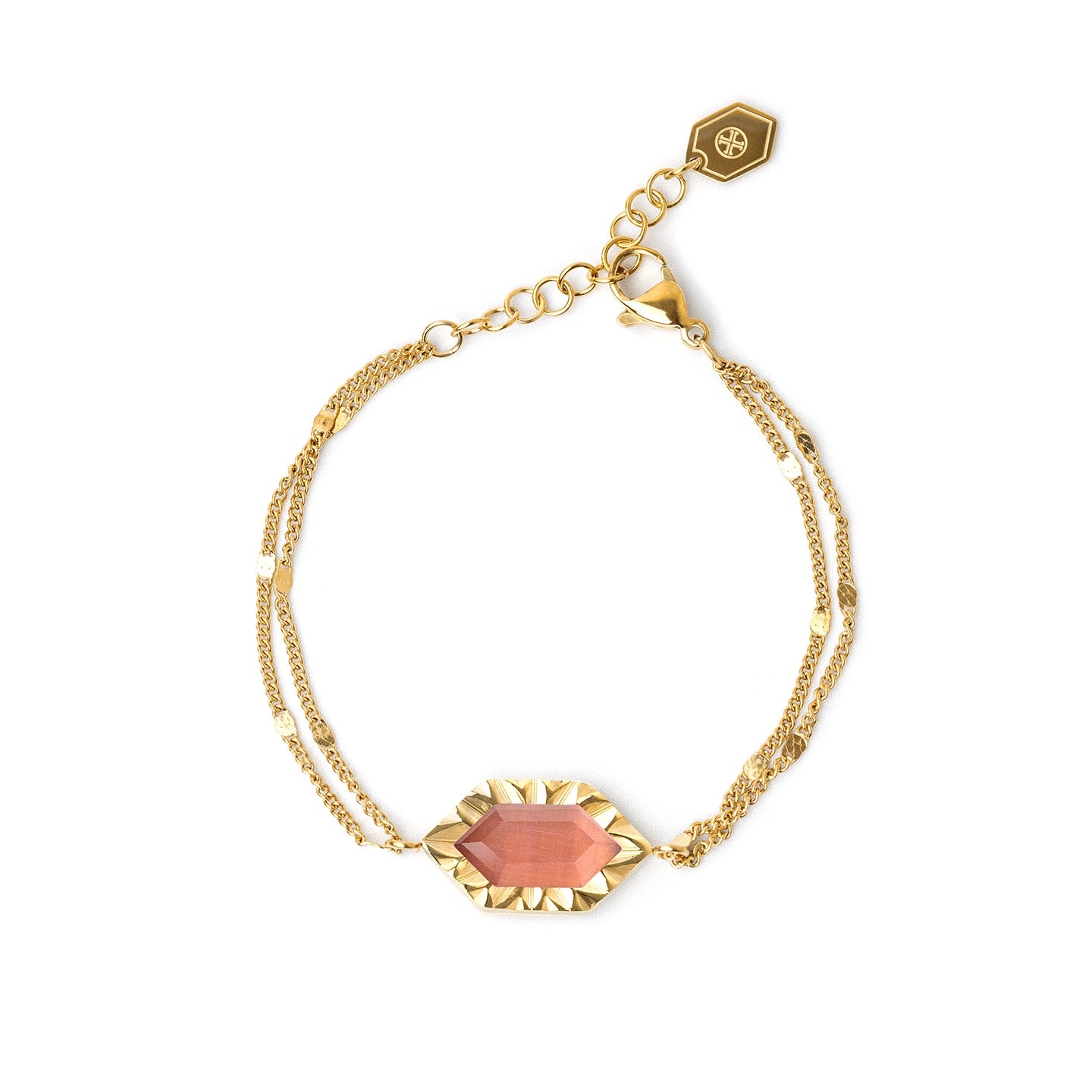 Pulsera Gleam piedra Café Anartxy