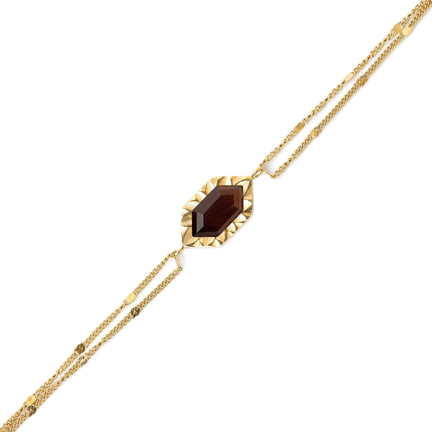 Pulsera Gleam piedra Café Anartxy