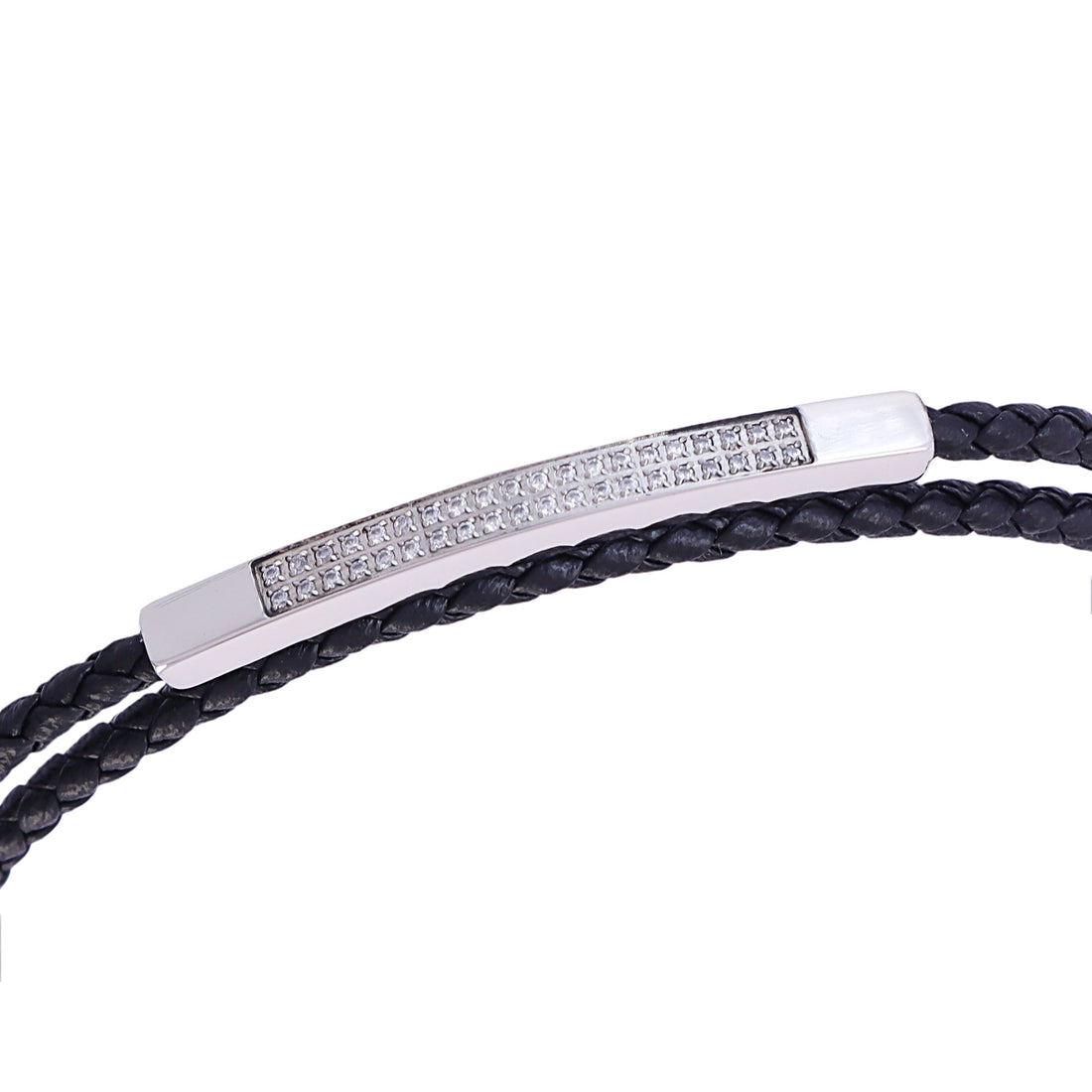 Pulsera hombre barra pavé Negro Anartxy