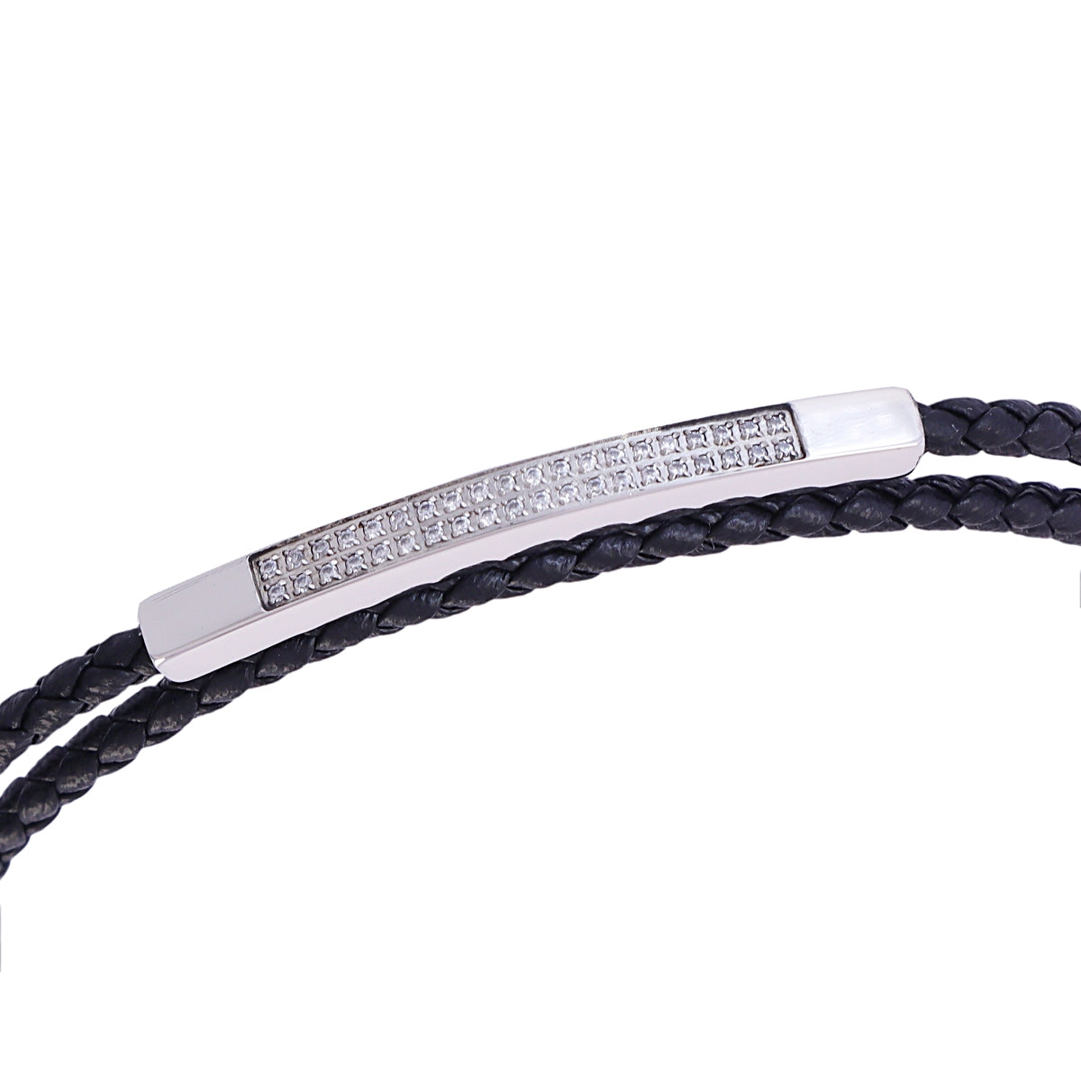 Pulsera hombre barra pavé Negro Anartxy