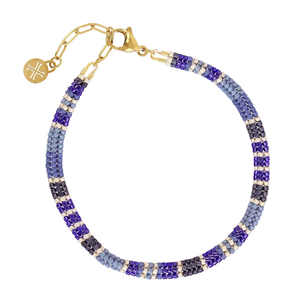 Pulsera hombre cuentas mosaico Azul Anartxy