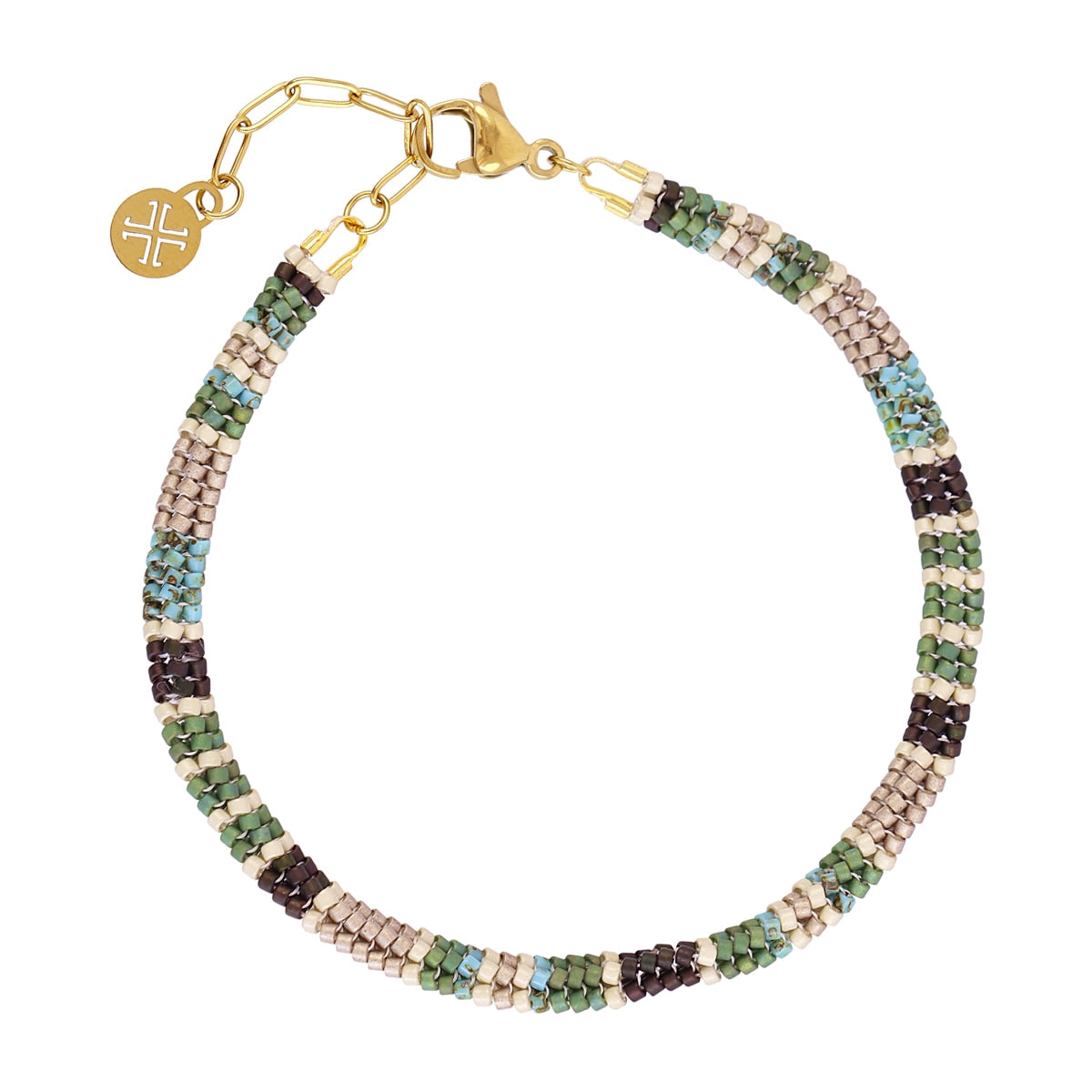 Pulsera hombre cuentas mosaico Turquesa Anartxy