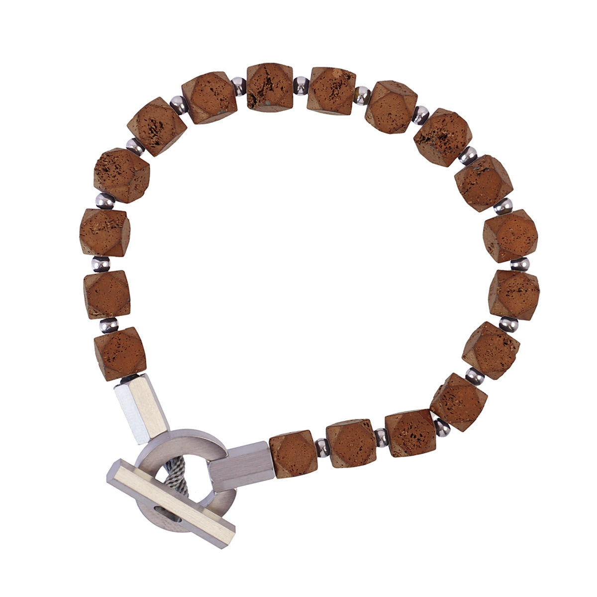Pulsera hombre piedras volcánicas Café Anartxy