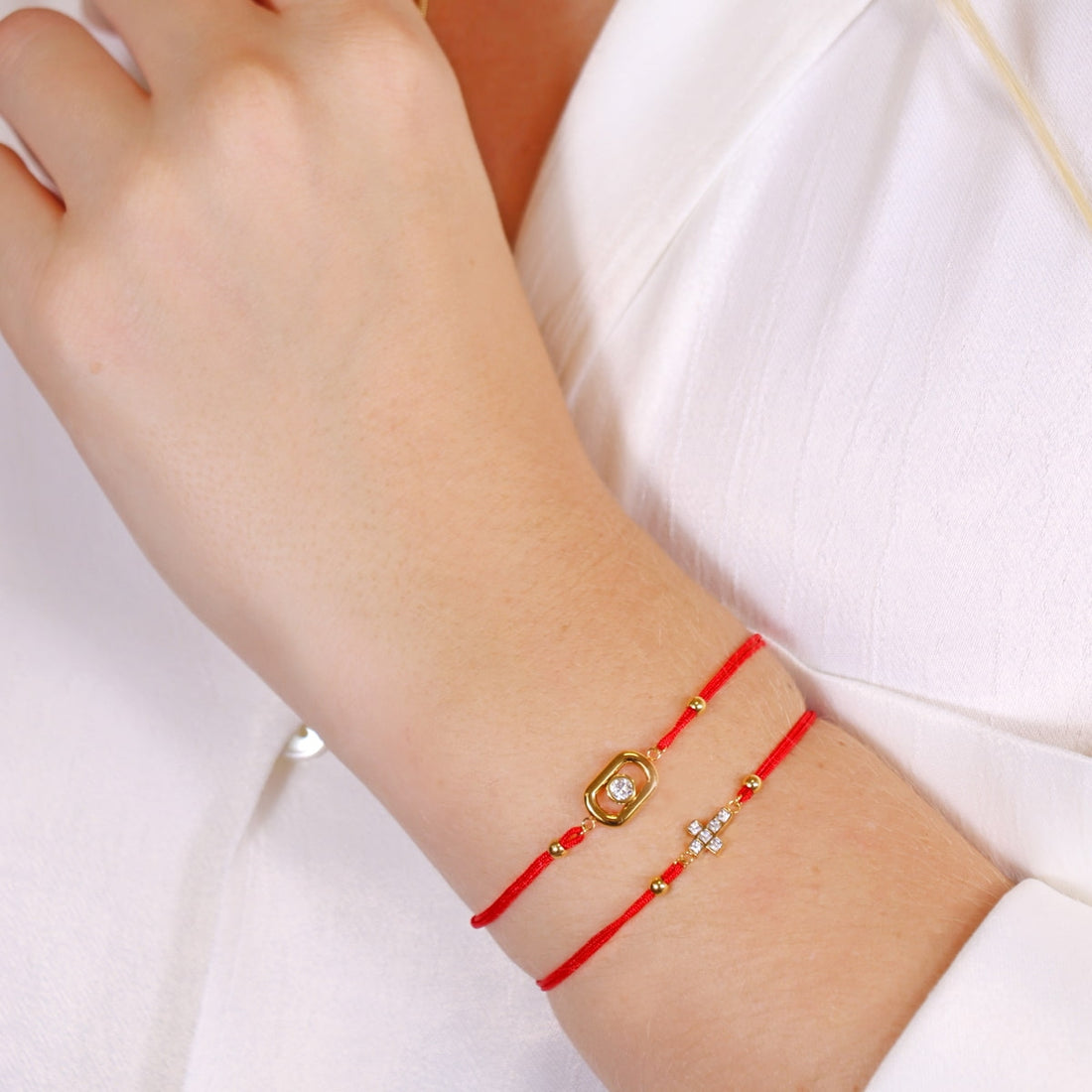 Pulsera Infinity Cross Dorado Anartxy