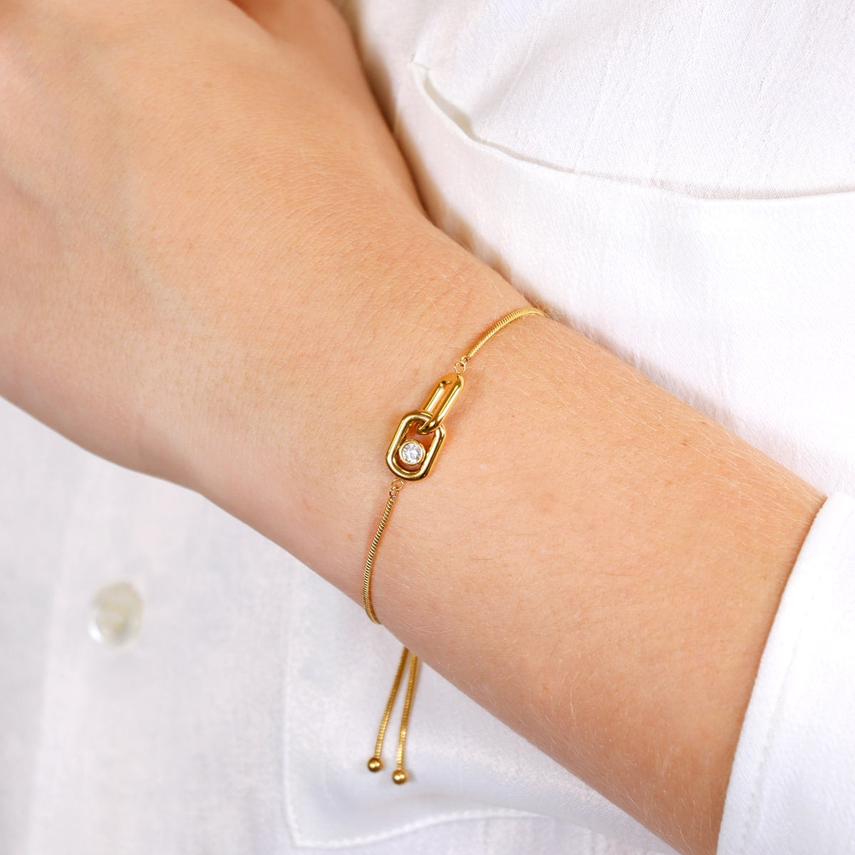 Pulsera Infinity Radiant Dorado Anartxy