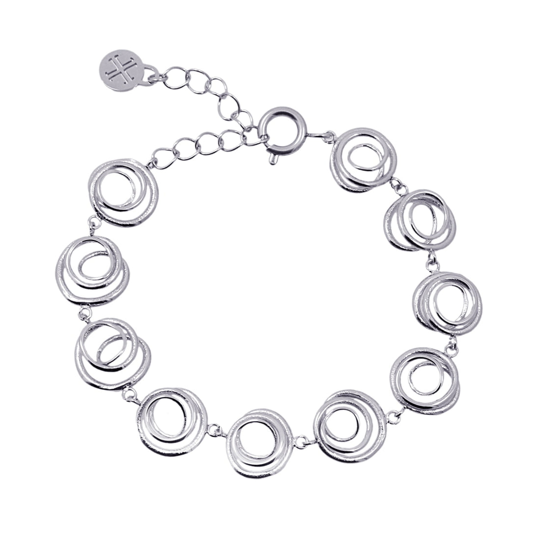 Pulsera Liquid Whirl Plateado Anartxy