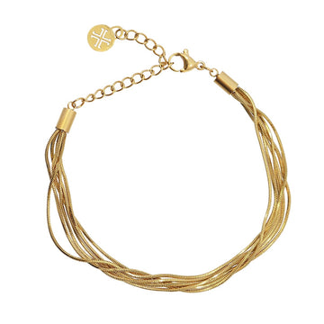 Pulsera Summer Essentials Strings Dorado Anartxy