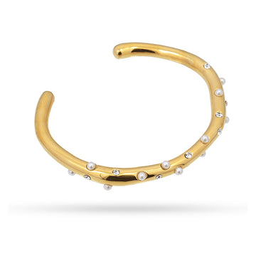 Pulsera Waves Pearl Spots Dorado Anartxy