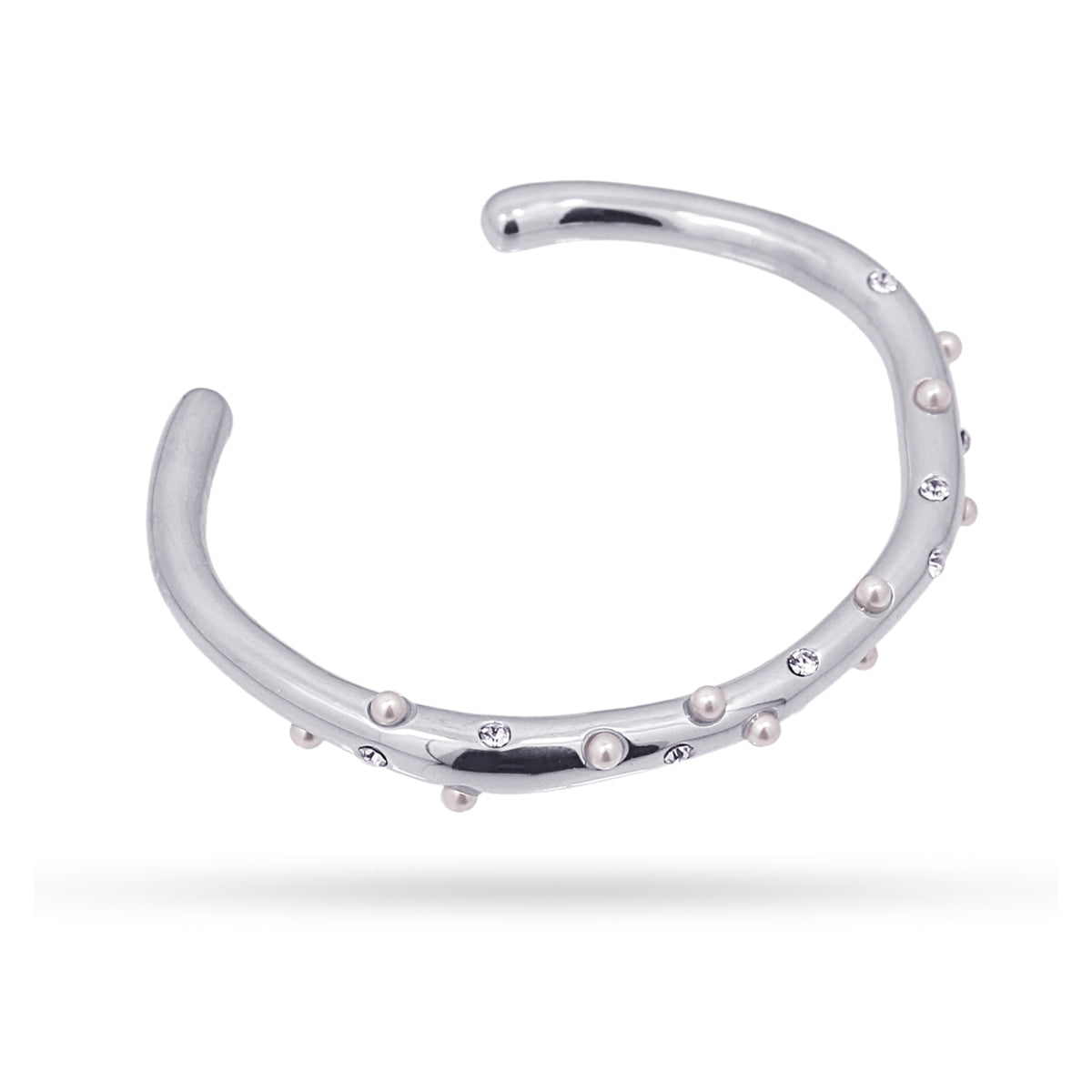 Pulsera Waves Pearl Spots Plateado Anartxy