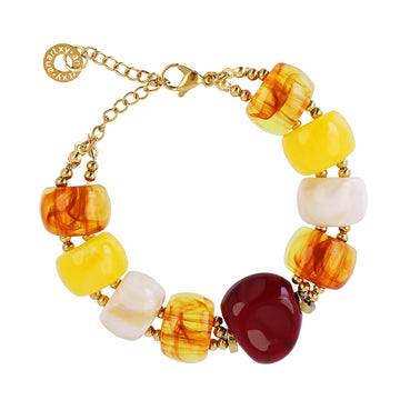 Pulsera Marbles Calora Amarillo Anartxy