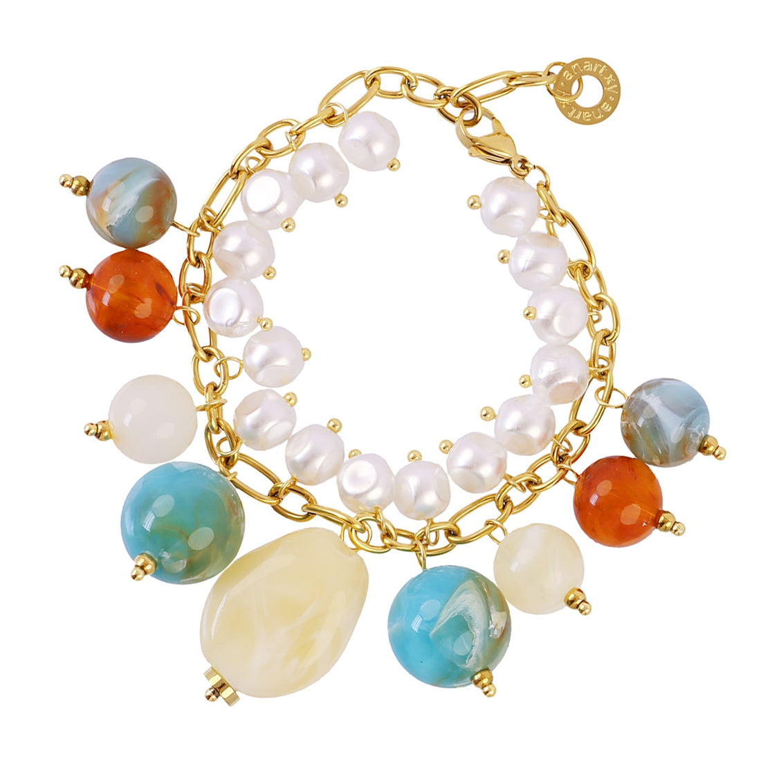 Pulsera Marbles Tempo Turquesa Anartxy