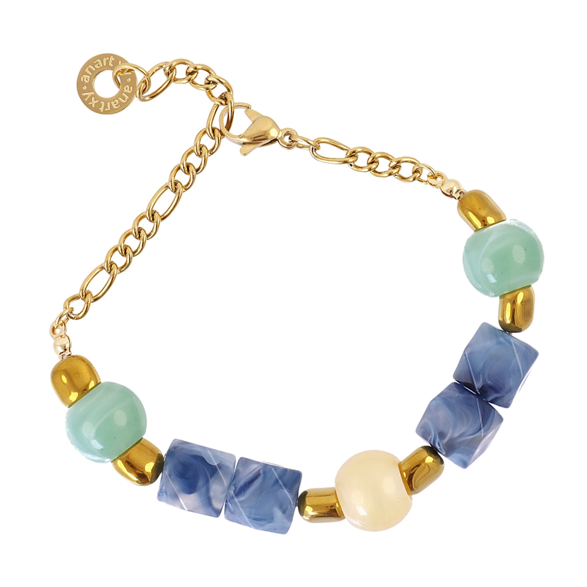 Pulsera Marbles Veya Azul Anartxy