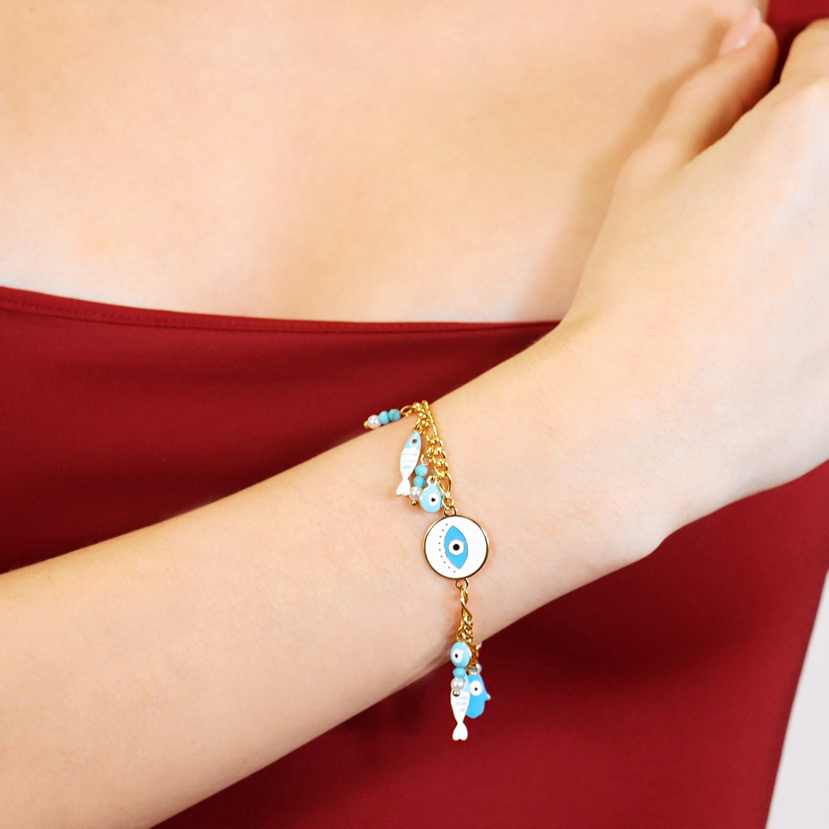 Pulsera Mati Nazar Turquesa Anartxy