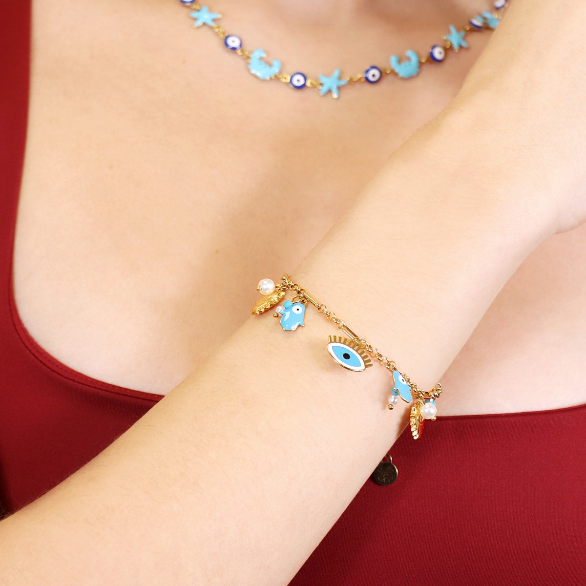 Pulsera Mati Sera Dorado Anartxy