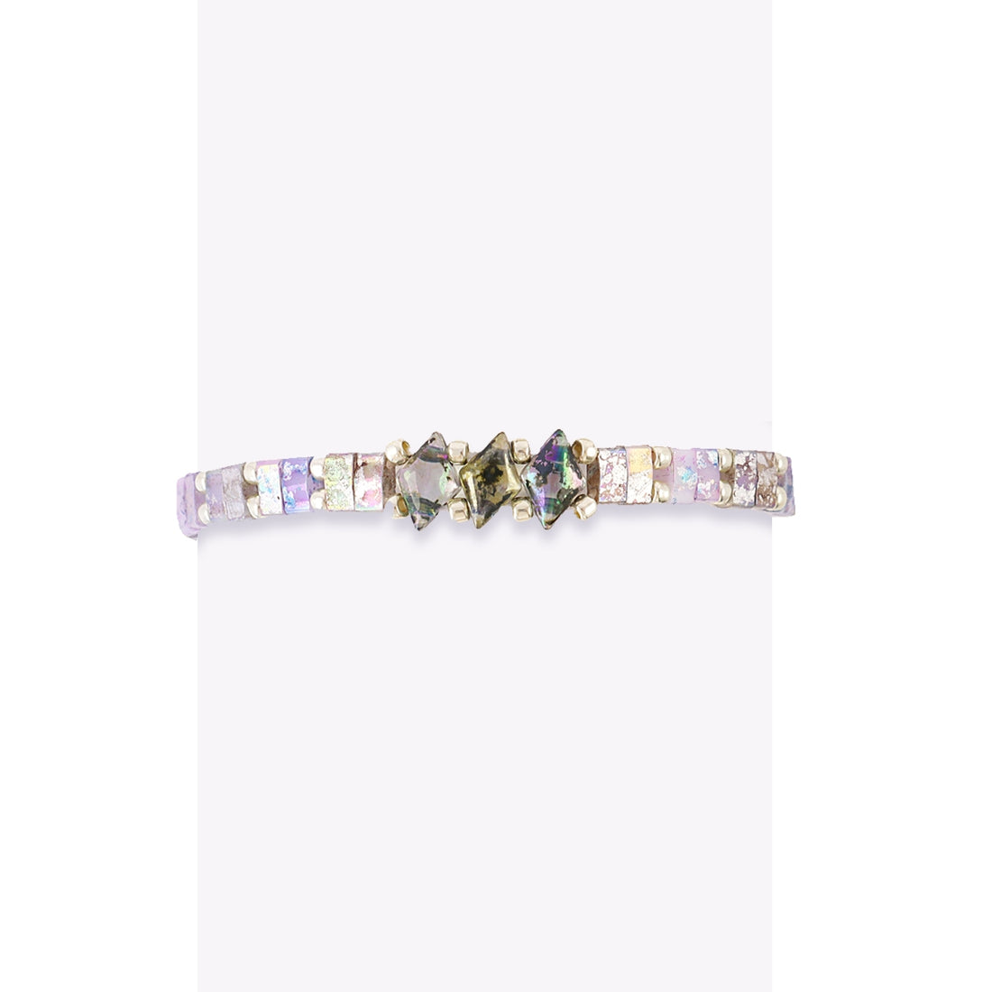 Pulsera Miyuki multicolor geométrica Turquesa Anartxy