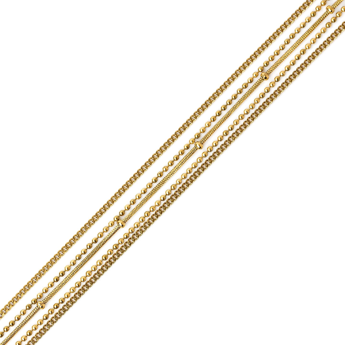 Pulsera multicadena Essentials Dorado Anartxy