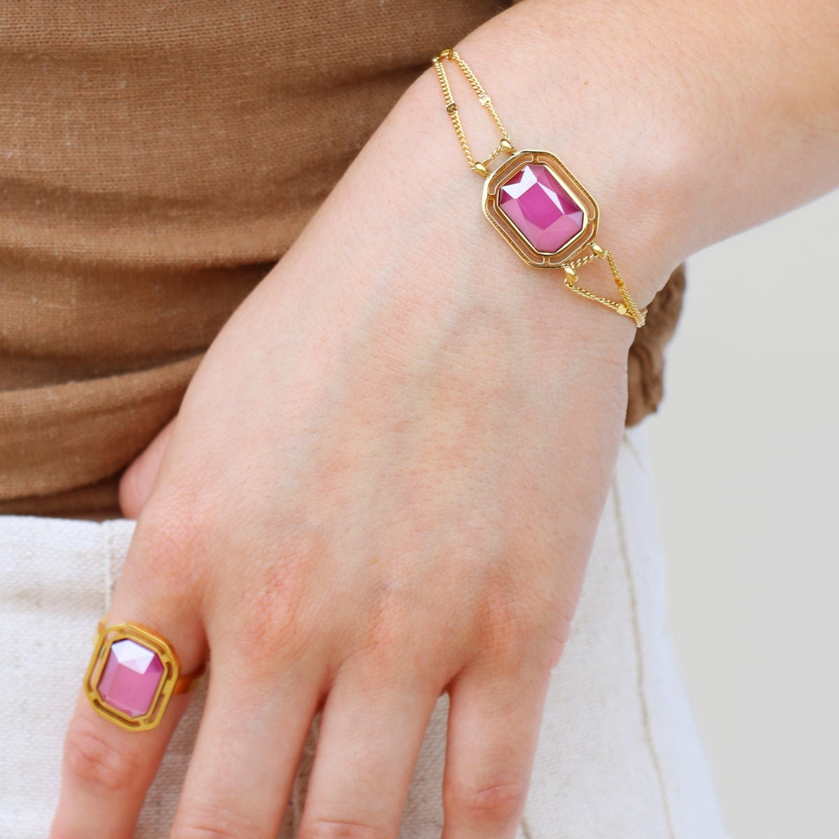 Pulsera Pixels Flarelle Rosa Anartxy