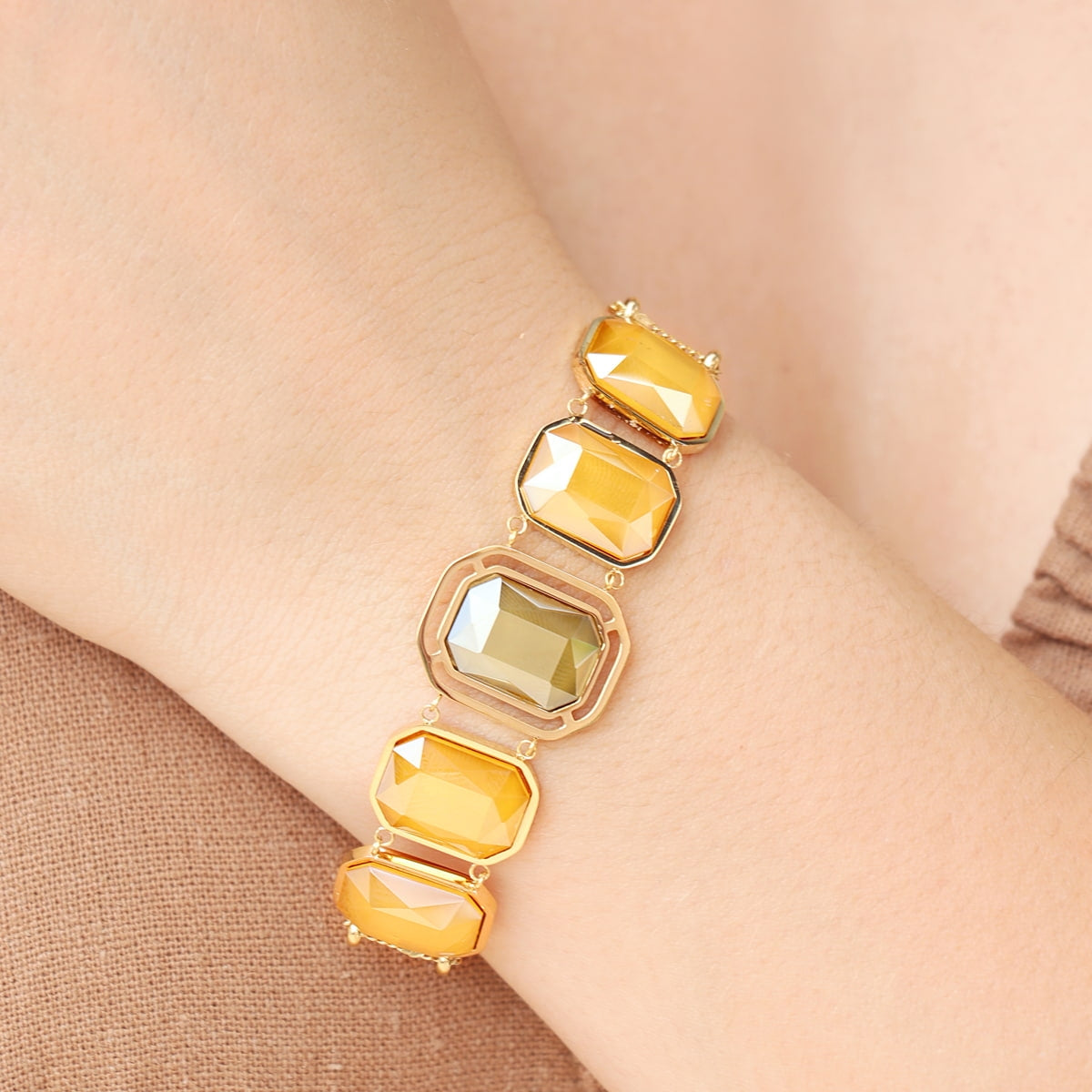 Pulsera Pixels Lunitha Amarillo Anartxy