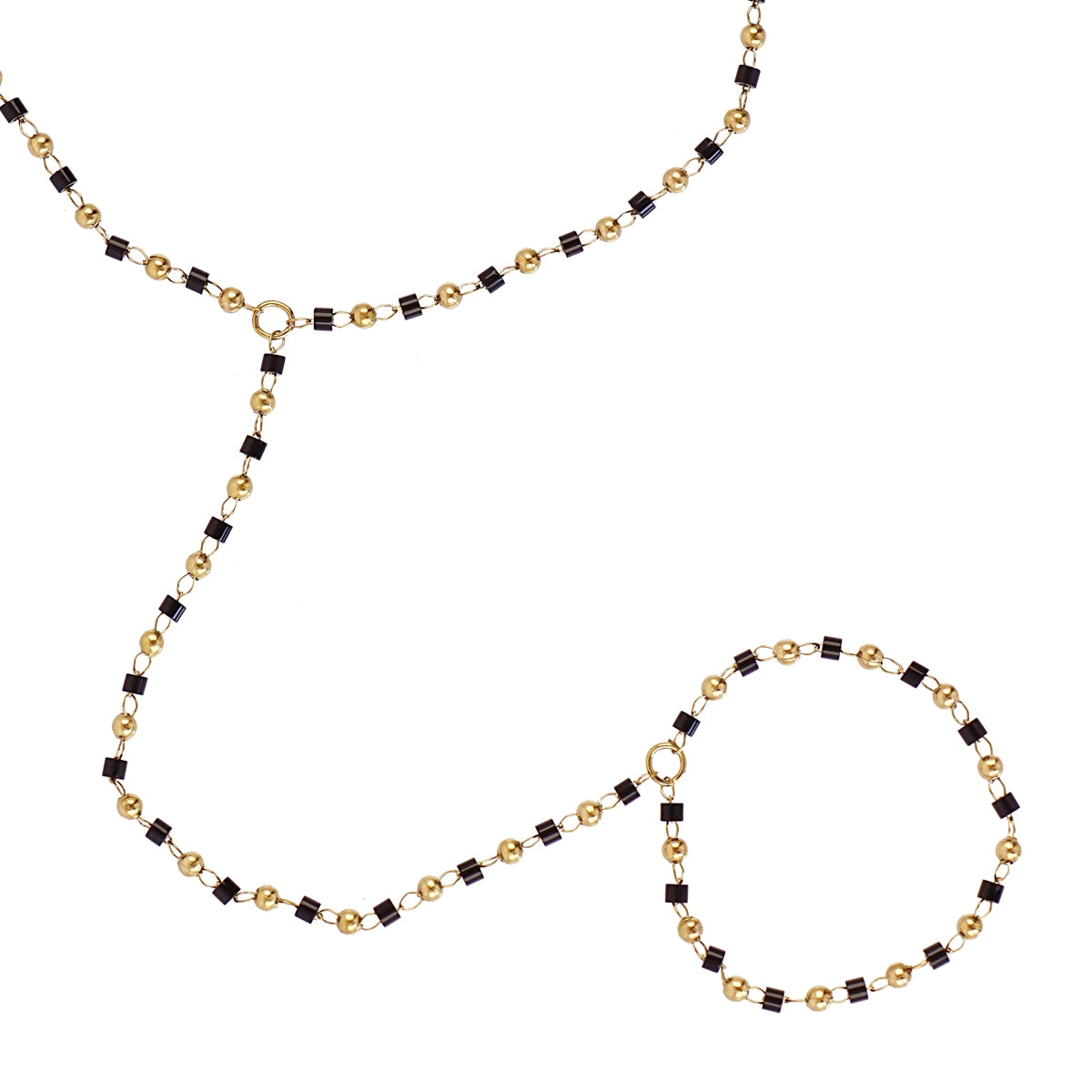 Pulsera Rainfall Sapphire Negro Anartxy