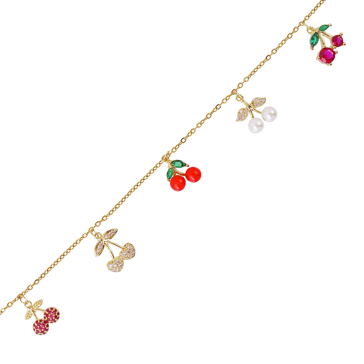 Pulsera Shine Berry Dorado Anartxy