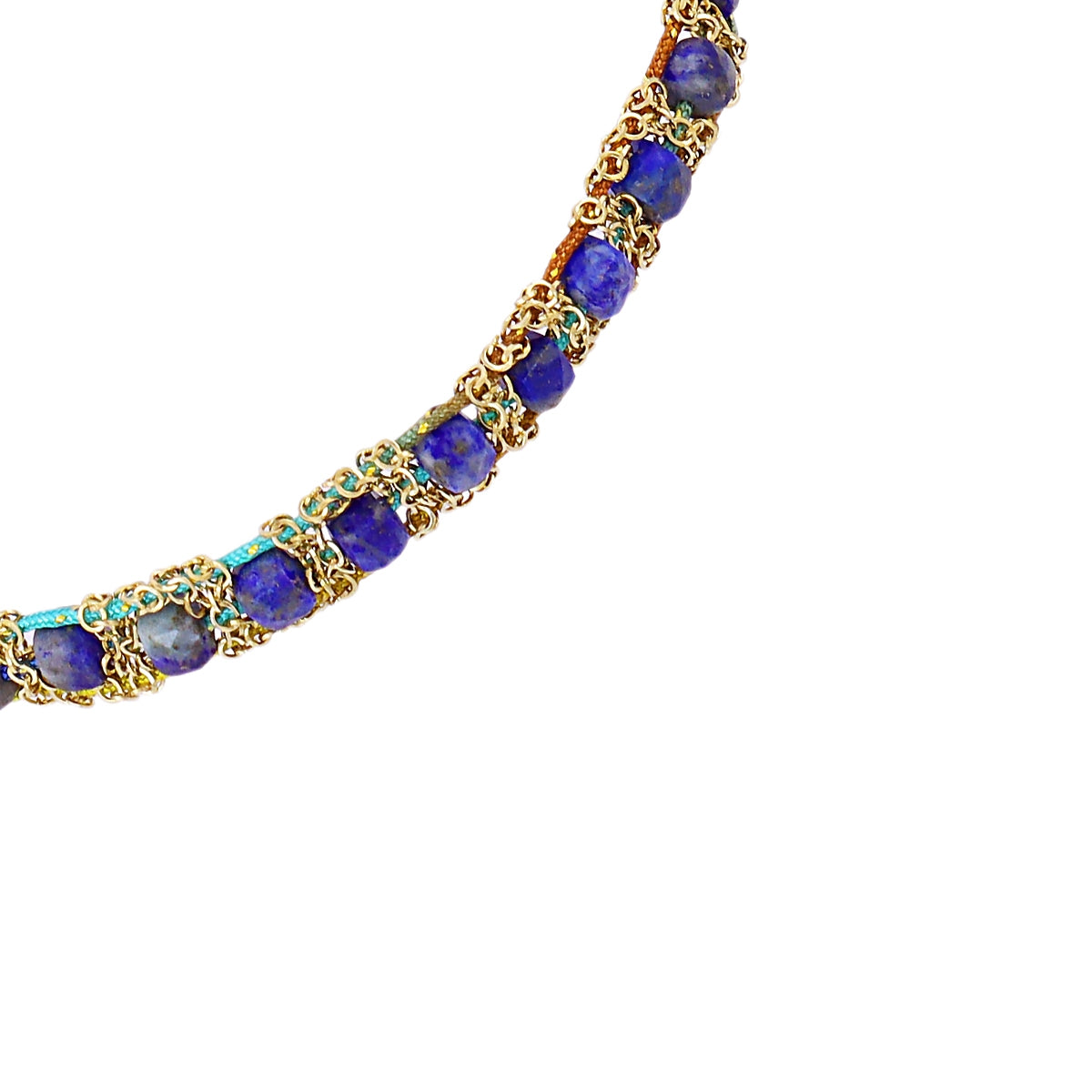 Pulsera Spirit cadena entrelazada multicolor Azul Anartxy