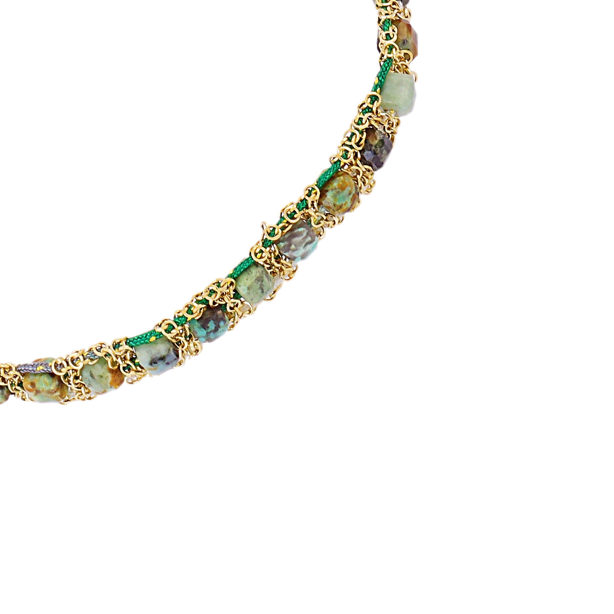 Pulsera Spirit cadena entrelazada multicolor Turquesa Anartxy