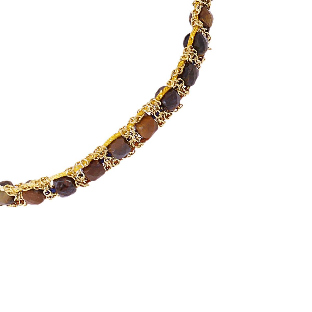 Pulsera Spirit cadena entrelazada multicolor Café Anartxy