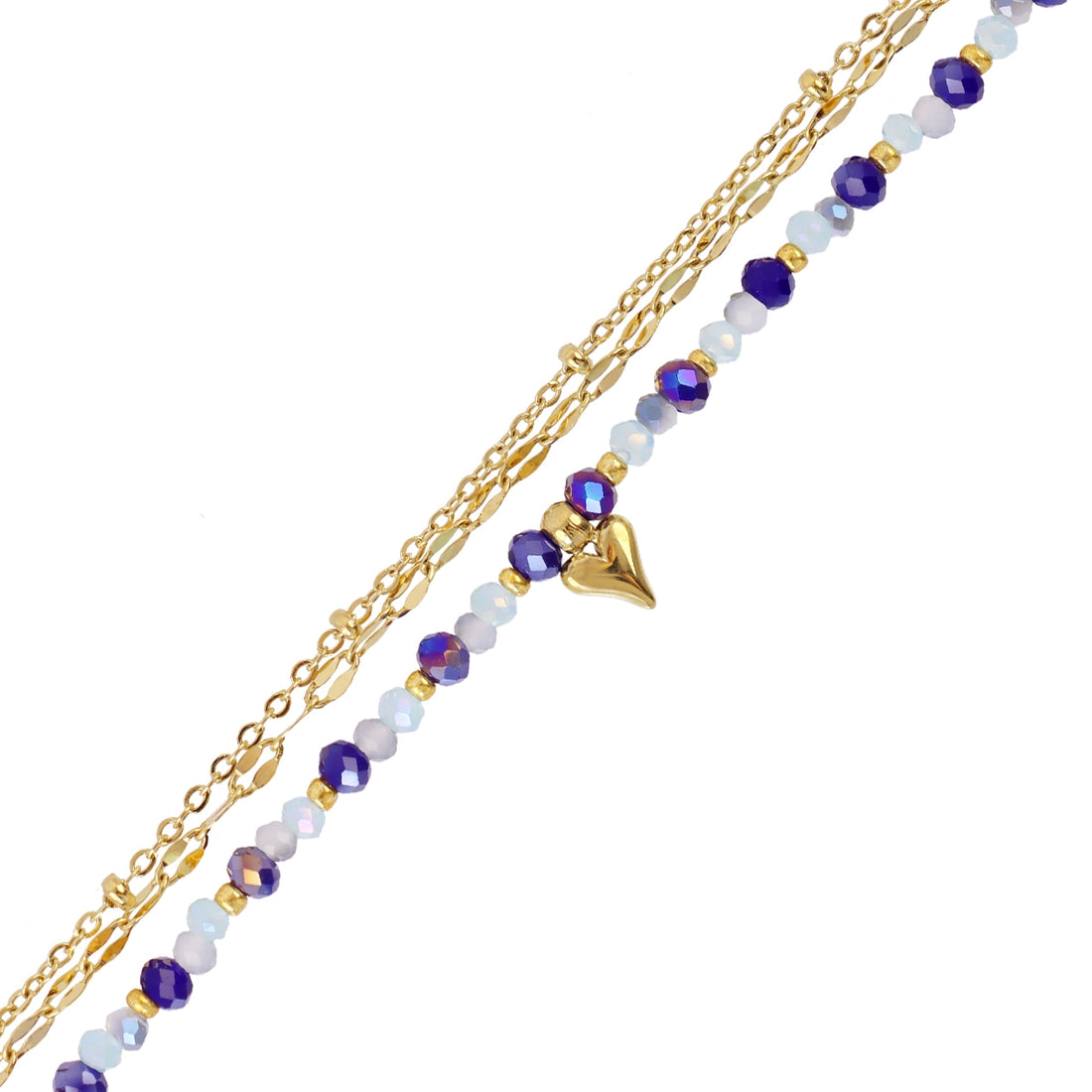Pulsera Spirit doble cuentas Azul Anartxy