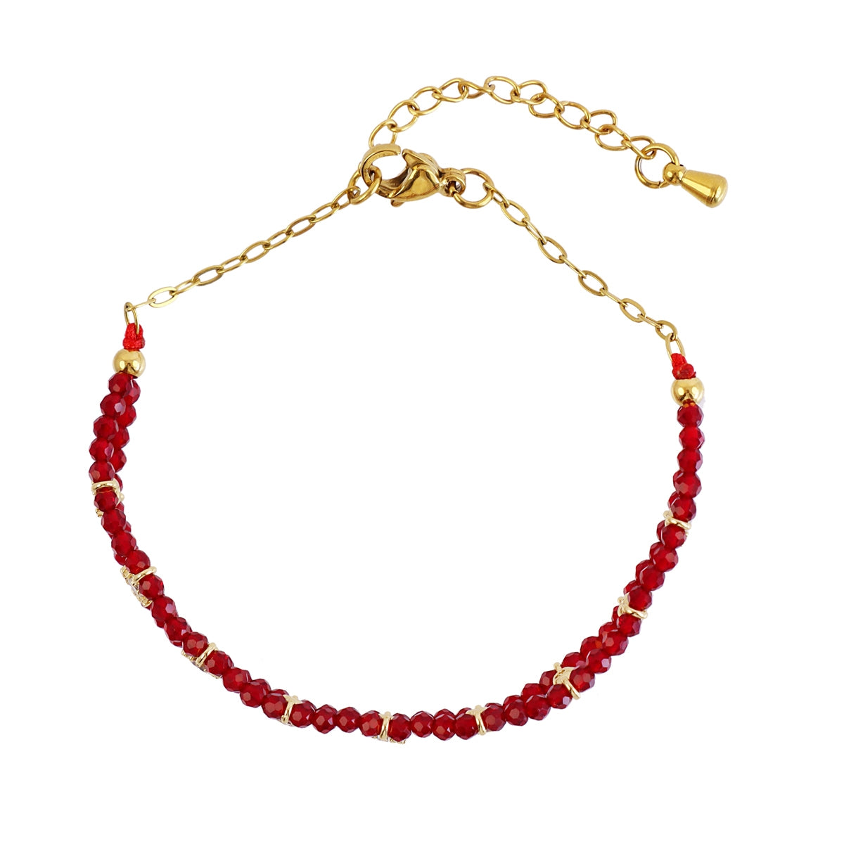Pulsera Spirit doble hilo multicolor Rojo Anartxy