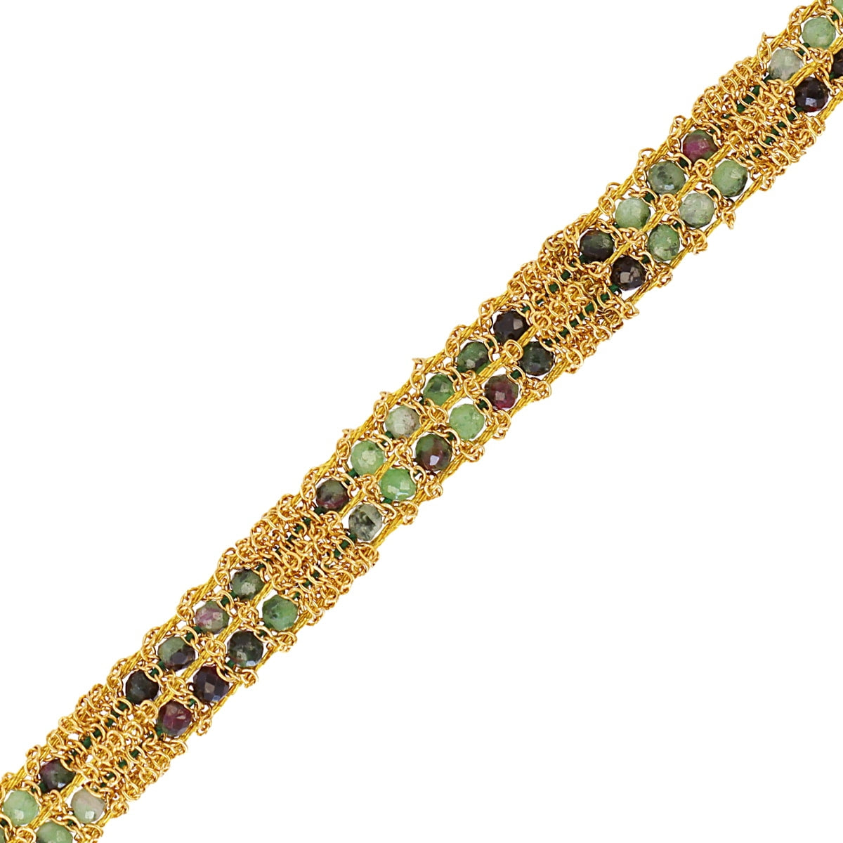 Pulsera Spirit malla de cadenas Verde Anartxy