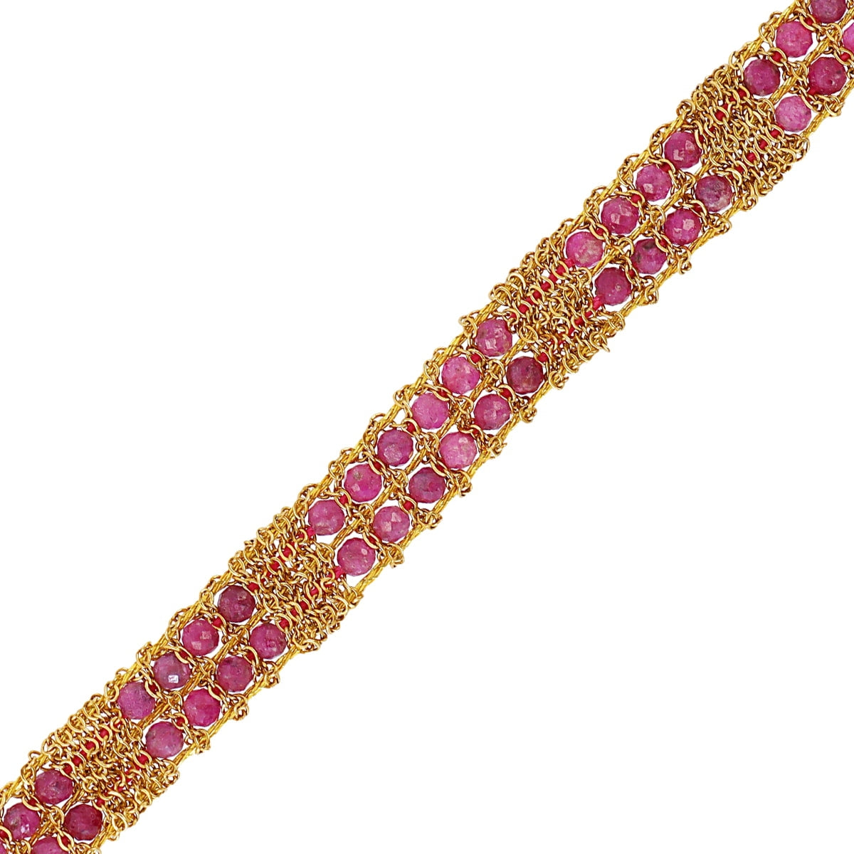 Pulsera Spirit malla de cadenas Rosa Anartxy