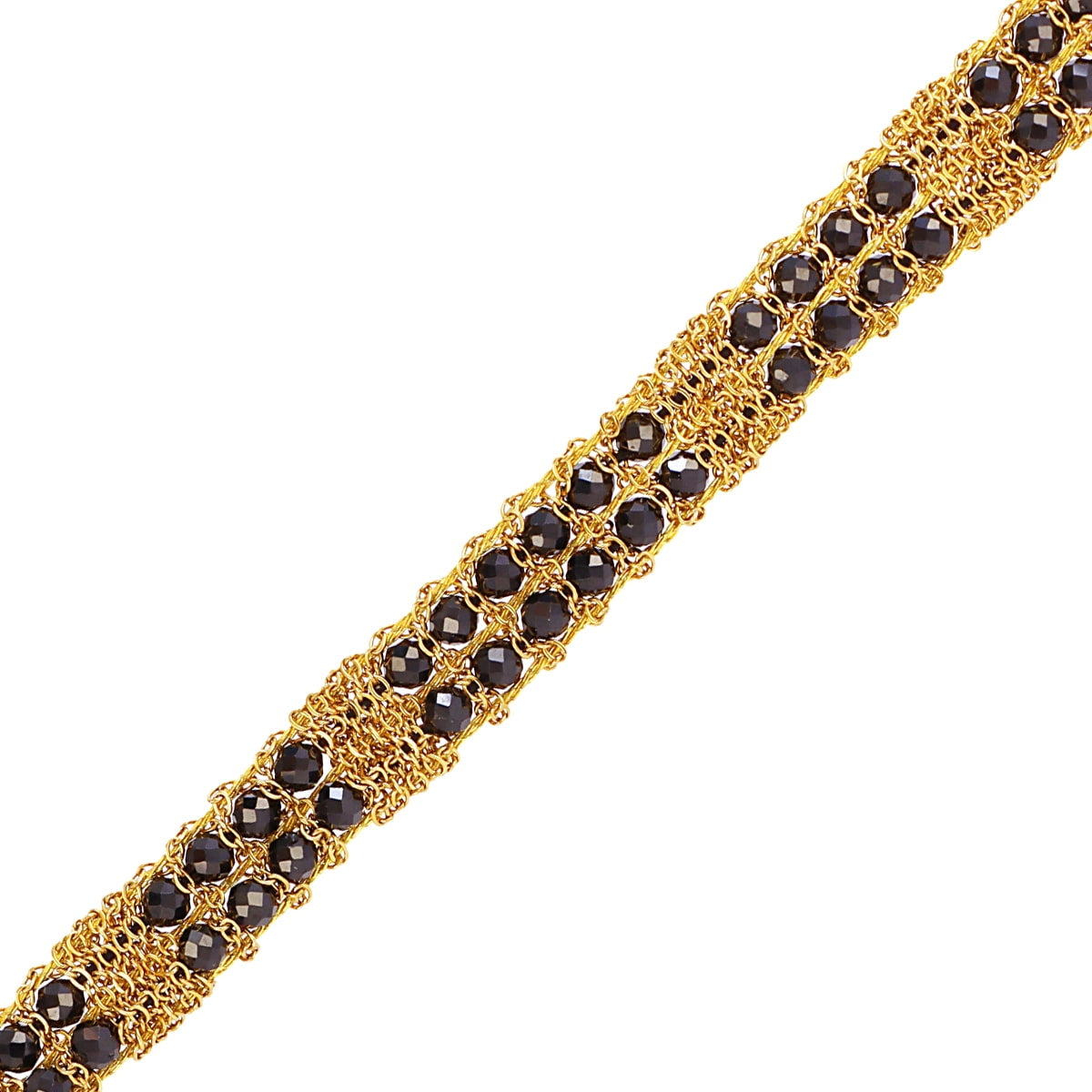 Pulsera Spirit malla de cadenas Negro Anartxy