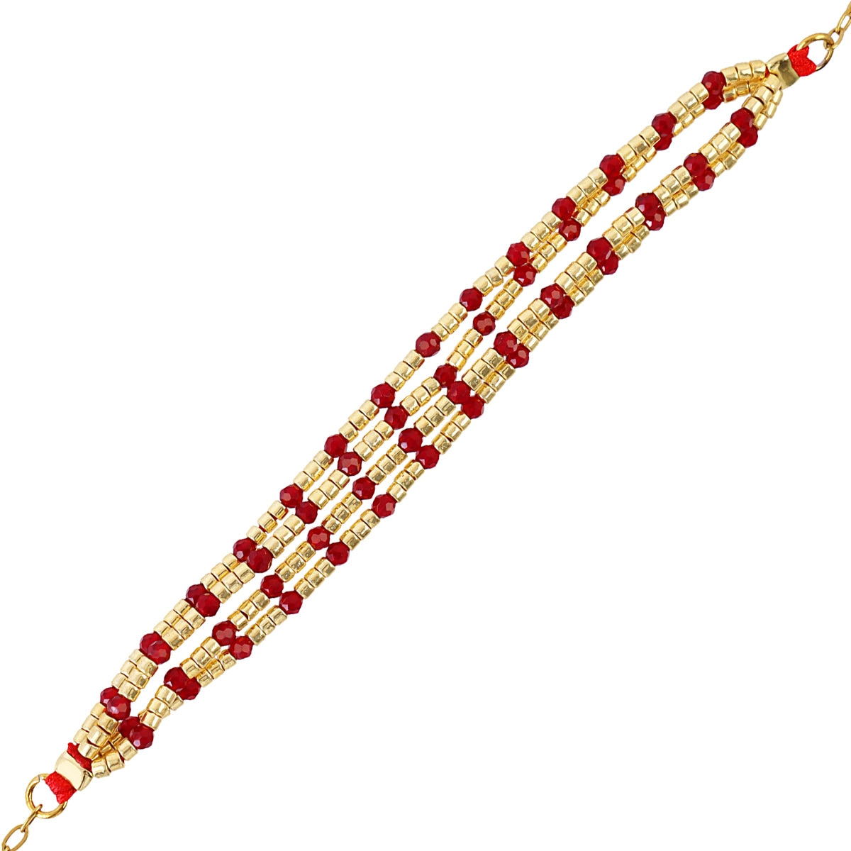Pulsera Spirit multihilo multicolor Rojo Anartxy