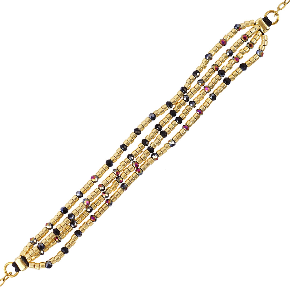 Pulsera Spirit multihilo multicolor Negro Anartxy