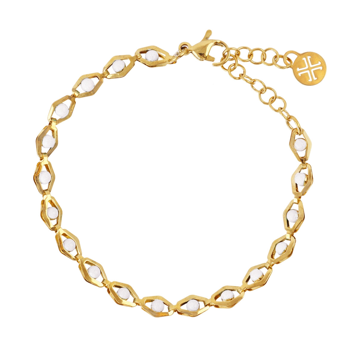 Pulsera Spirit ojo esmaltado Blanco Anartxy