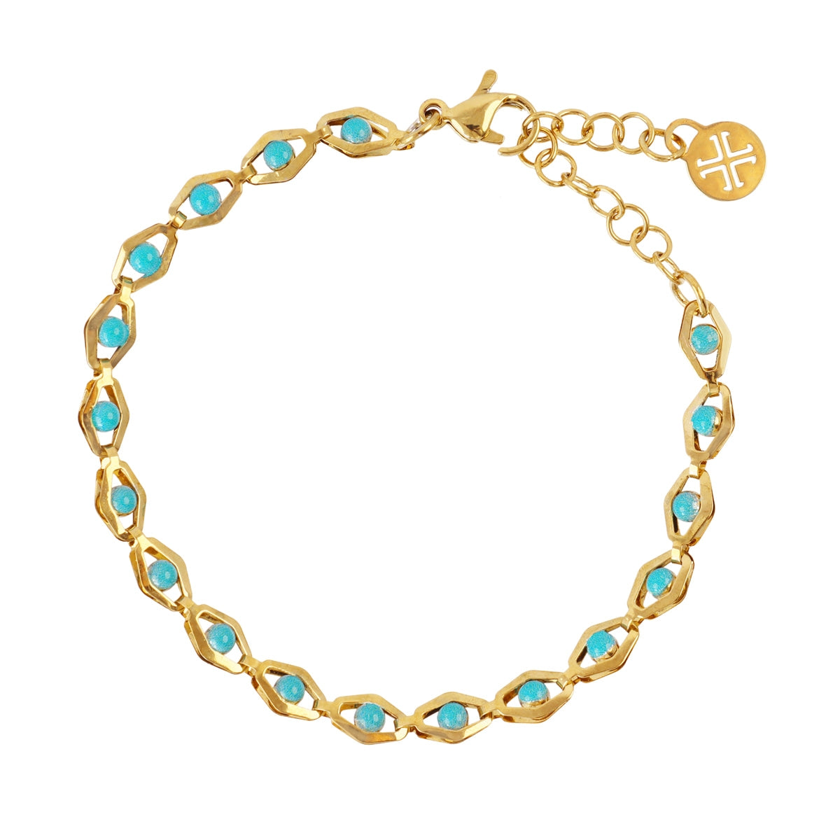 Pulsera Spirit ojo esmaltado Turquesa Anartxy