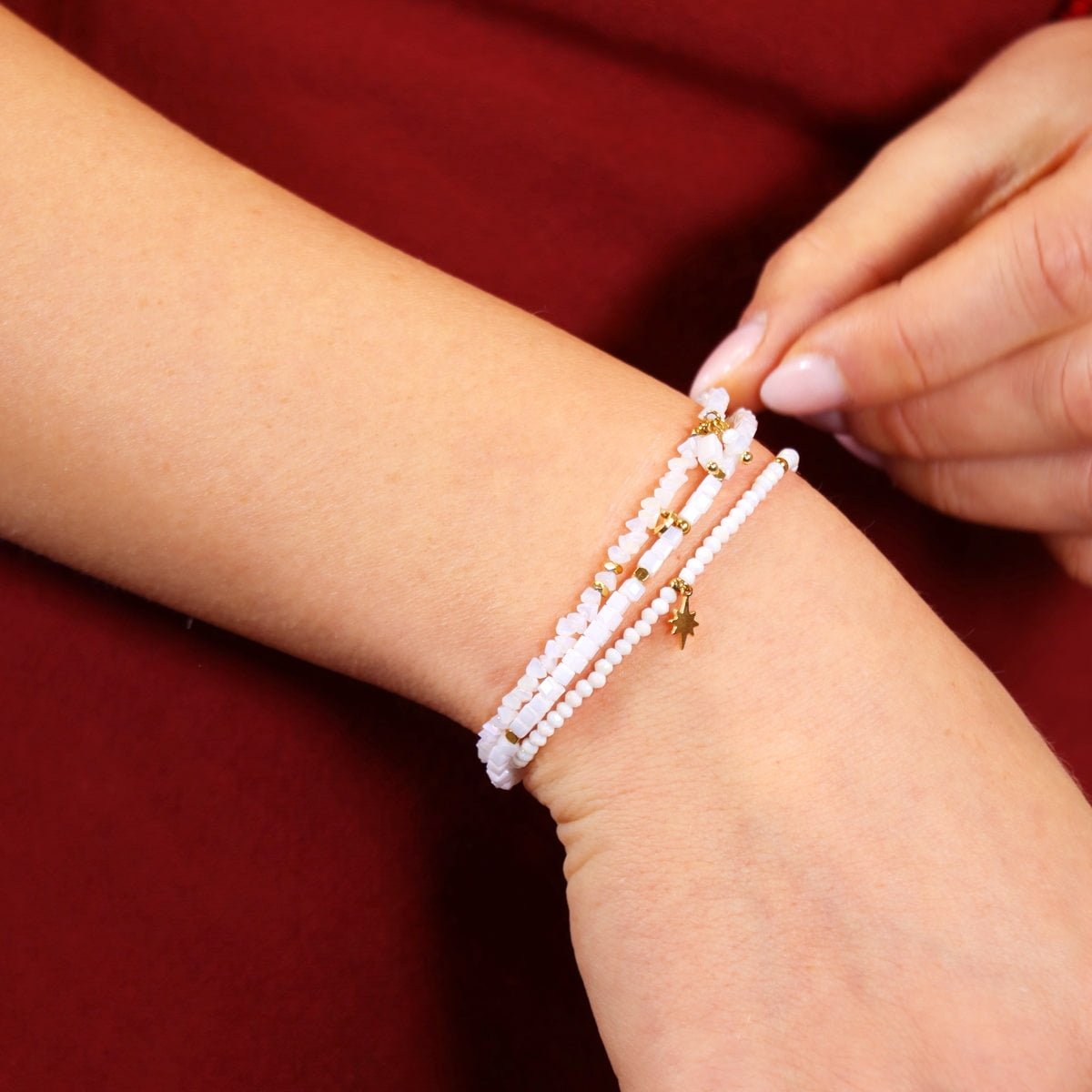 Pulsera Spirit Stones Blanco Anartxy