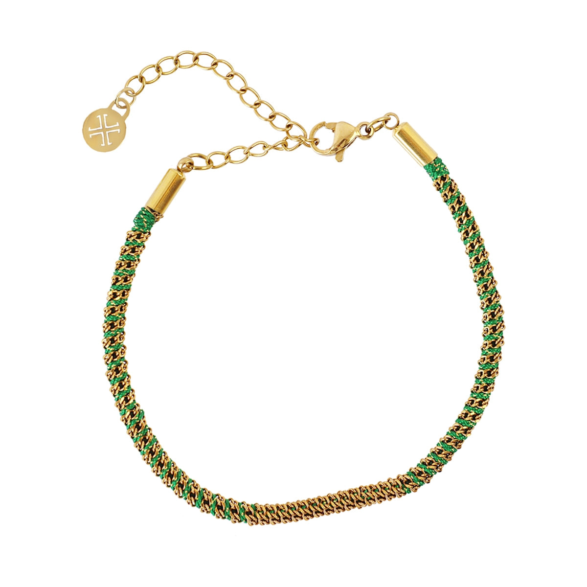 Pulsera Spirit tubular de hilos multicolor Verde Anartxy