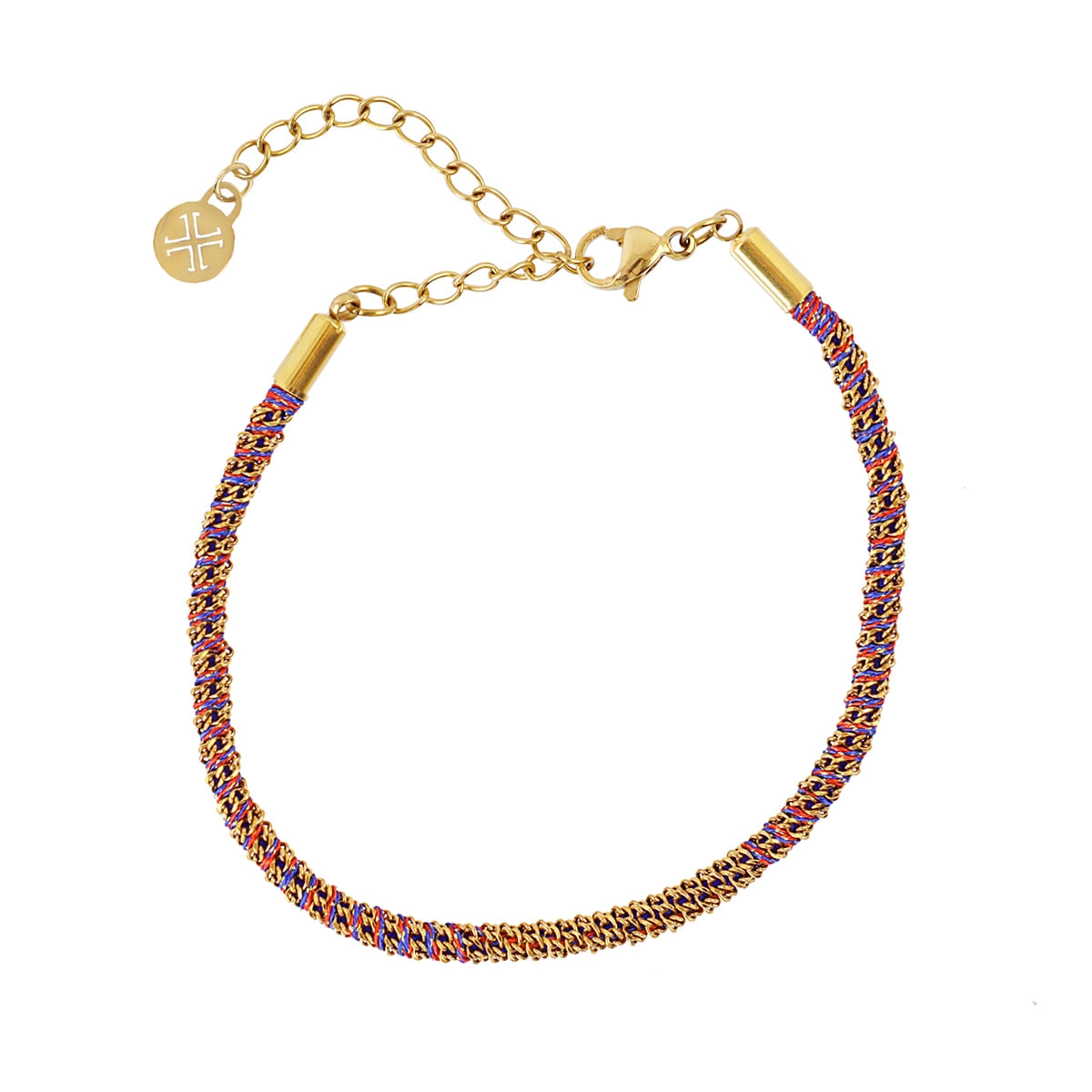 Pulsera Spirit tubular de hilos multicolor Rojo Anartxy