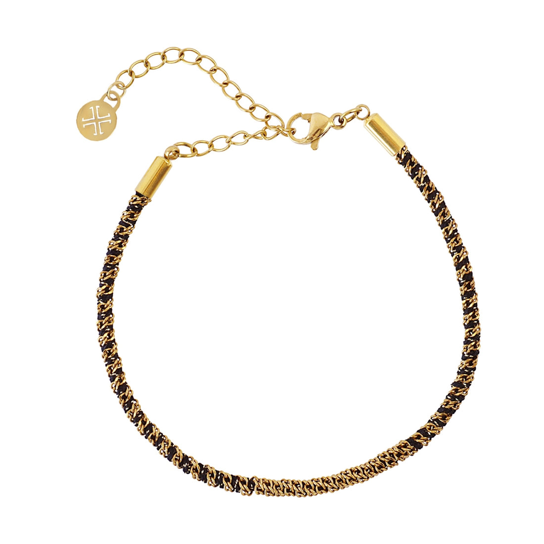 Pulsera Spirit tubular de hilos multicolor Negro Anartxy