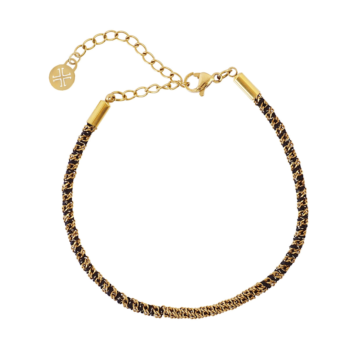 Pulsera Spirit tubular de hilos multicolor Negro Anartxy