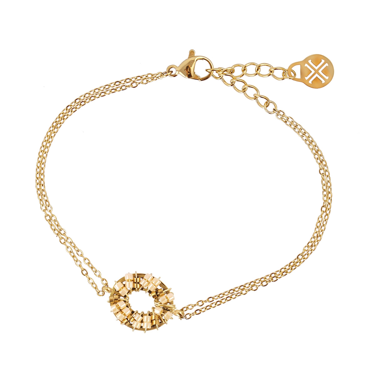 Pulsera Spirit Wheel Beige Anartxy