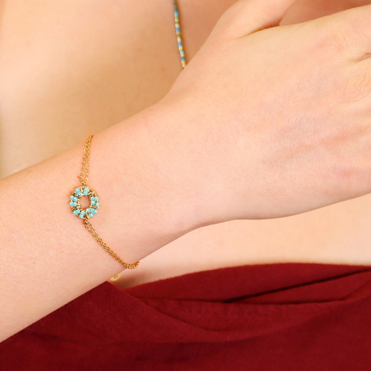 Pulsera Spirit Wheel Turquesa Anartxy
