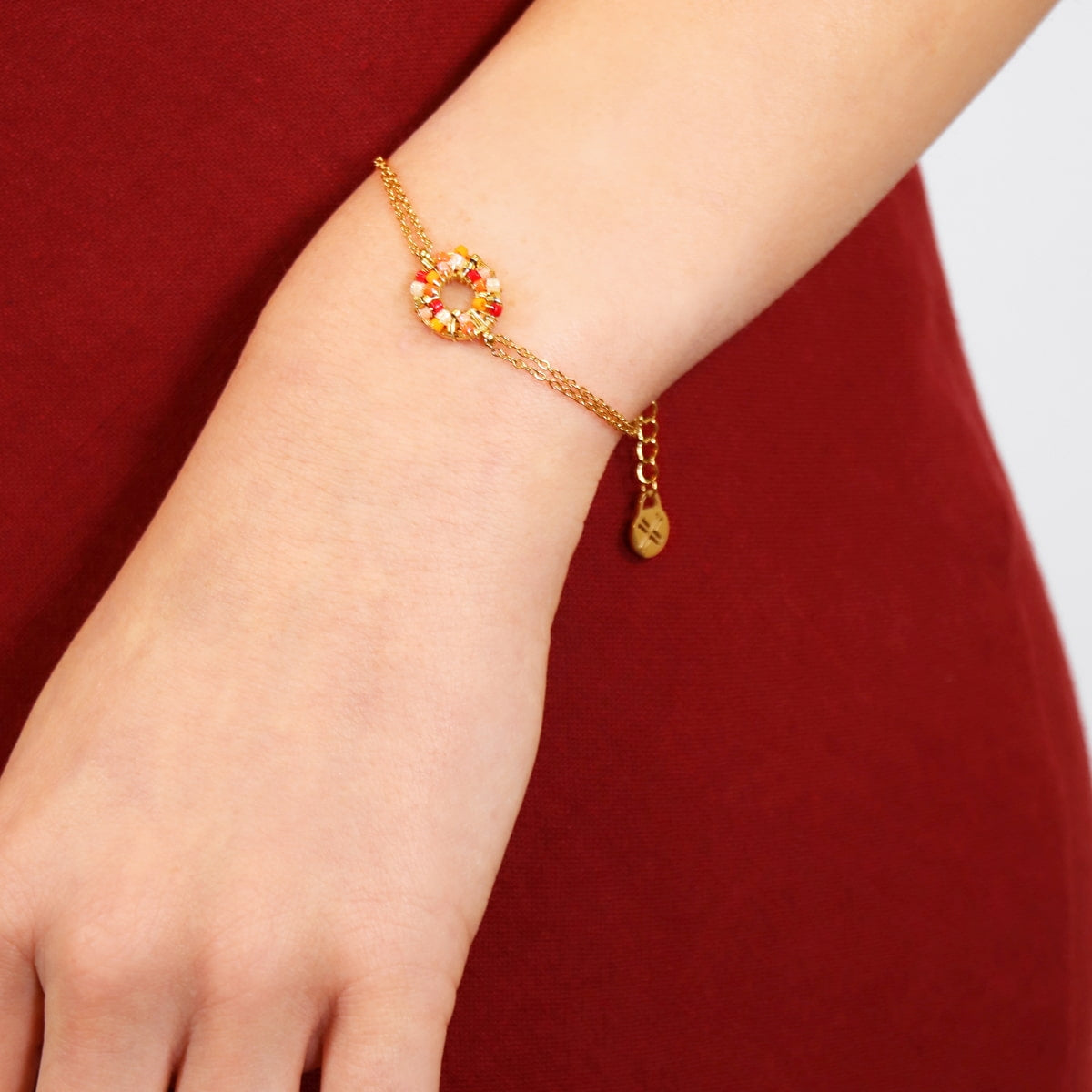 Pulsera Spirit Wheel Naranja Anartxy