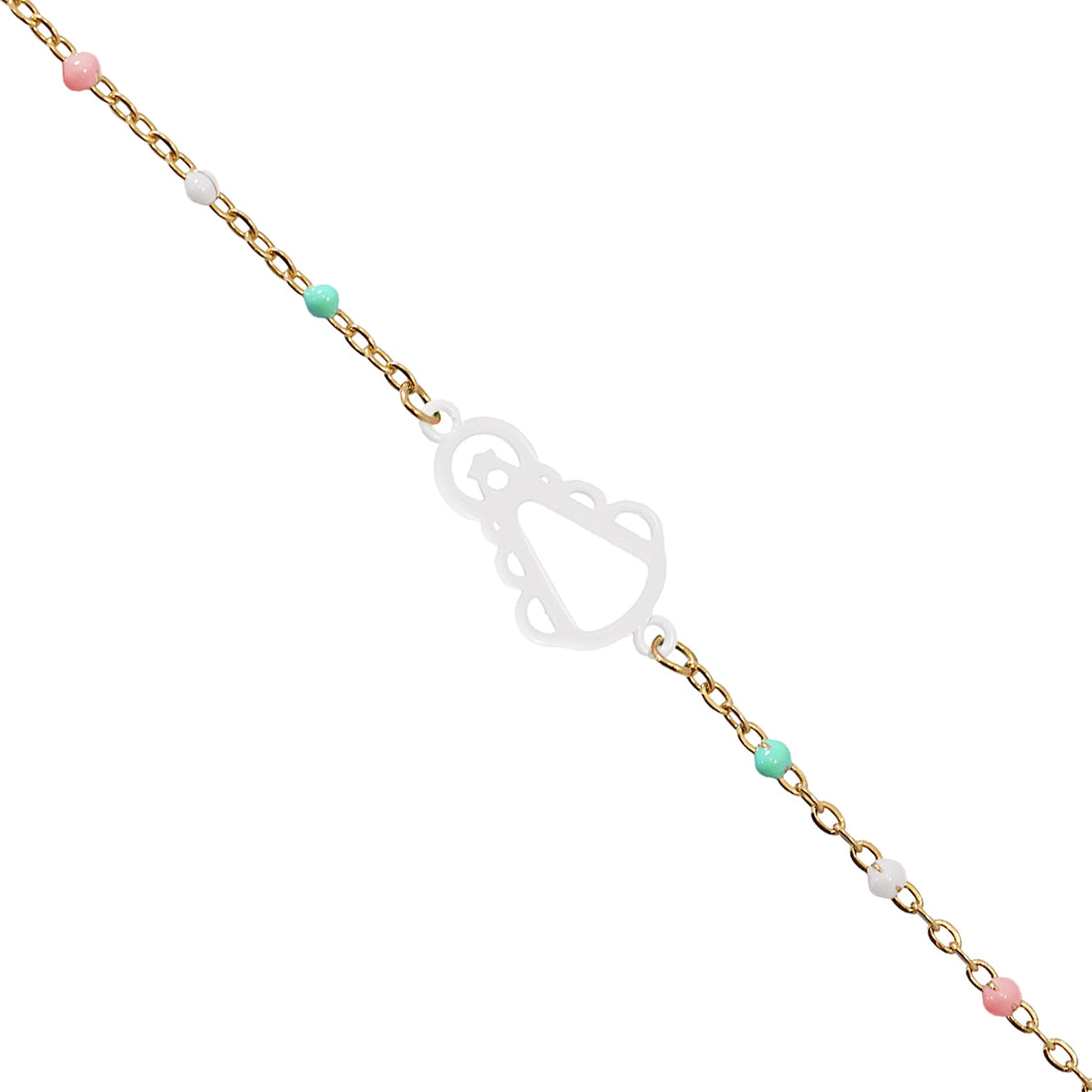 Pulsera Virgen del Rocío Blanco Anartxy