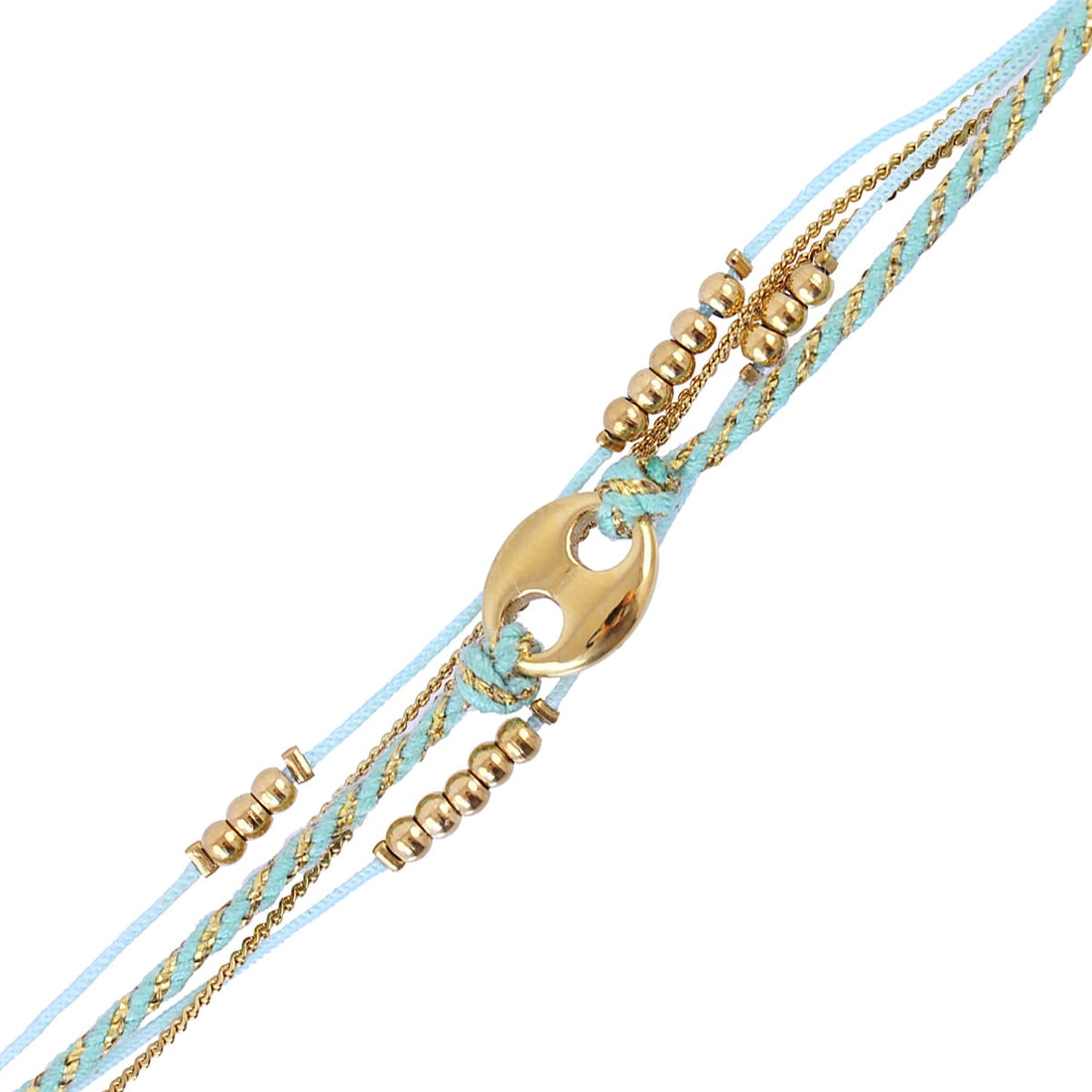 Pulsera Woven Coast Turquesa Anartxy