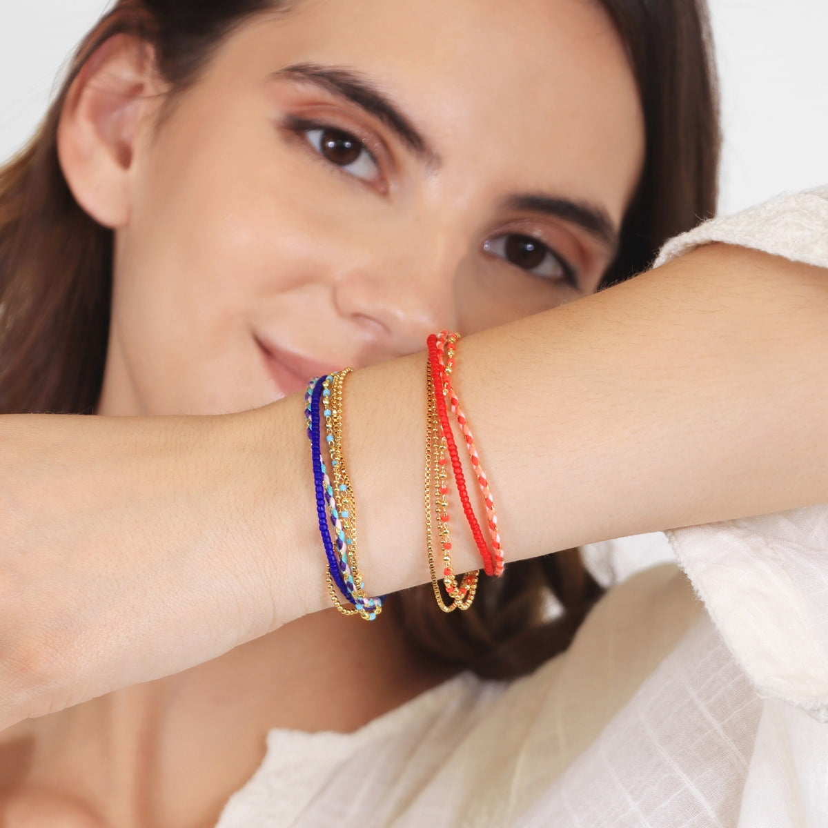 Pulsera Woven Nomad Rojo Anartxy