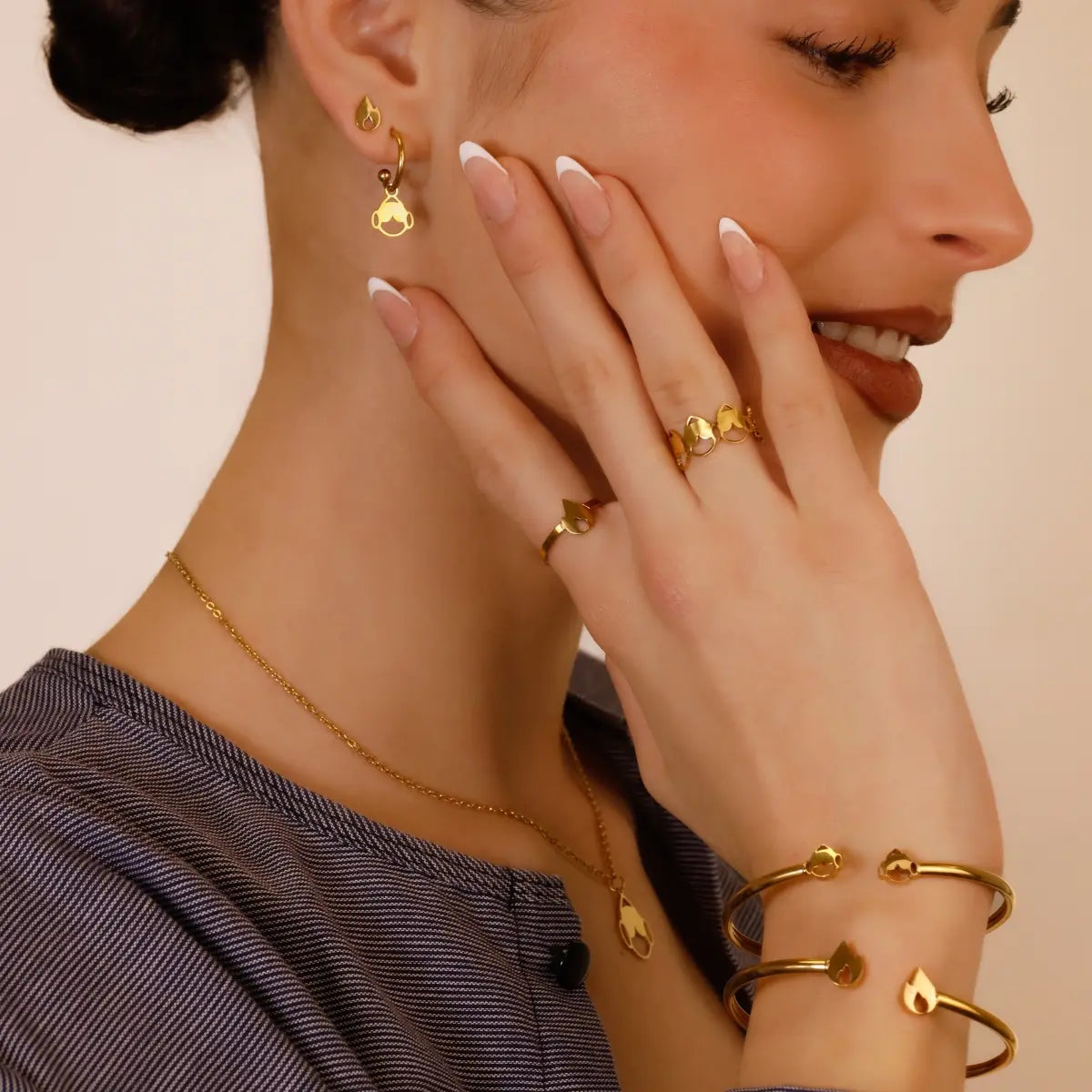 Pulsera Fallas Llum Dorado Anartxy